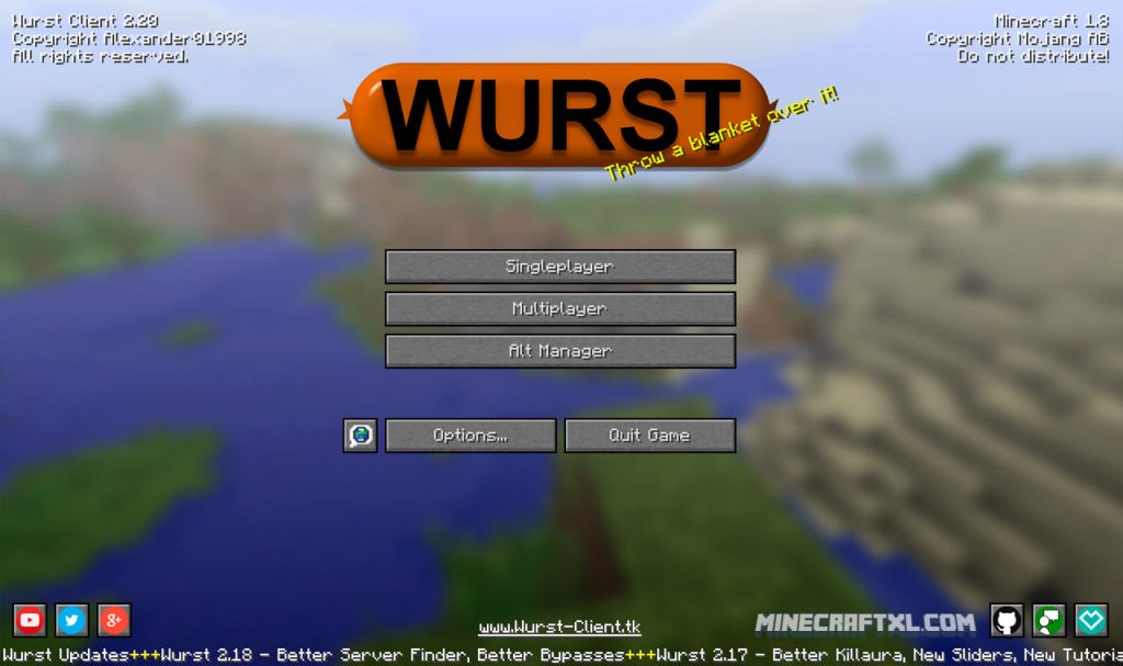 wurst hacks cannot find minecraft 1.12